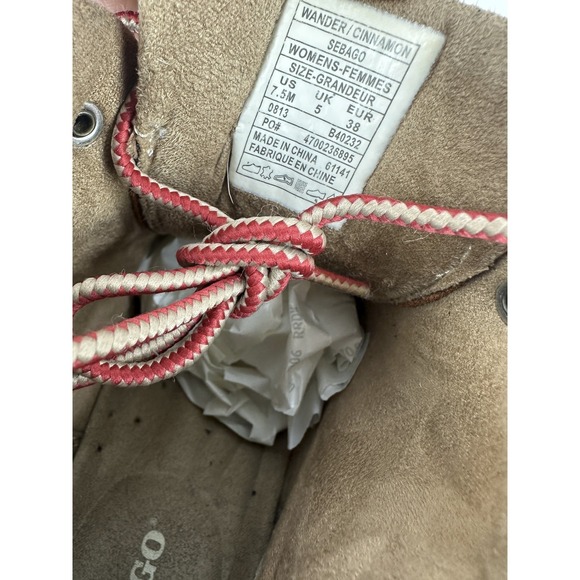 Sebago Wander Cinnamon Brown Hiking Boots Suede Ankle Chukka Women's Size 7.5 M - Picture 7 of 12